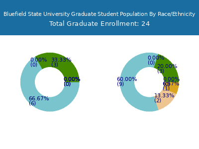 Bluefield State University 2025 Graduate Enrollment by Gender and Race chart