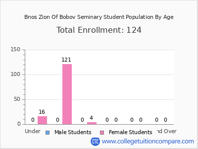 Bnos Zion Of Bobov Seminary 2024 Student Population by Age chart