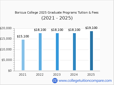 Boricua College 2025 graduate tuition chart