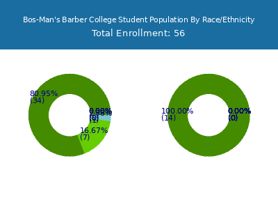 Bos-Man's Barber College 2025 Student Population by Gender and Race chart