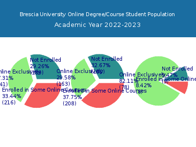 Brescia University 2023 Online Student Population chart