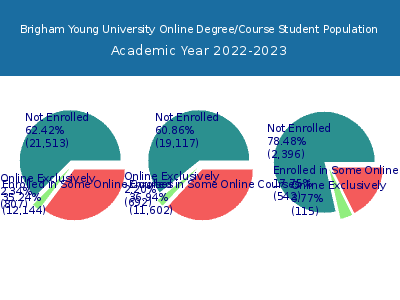 Brigham Young University 2023 Online Student Population chart