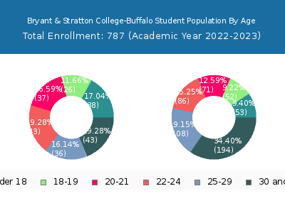 Bryant & Stratton College-Buffalo 2023 Student Population Age Diversity Pie chart