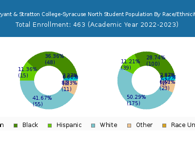 Bryant & Stratton College-Syracuse North 2023 Student Population by Gender and Race chart