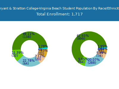 Bryant & Stratton College-Virginia Beach 2025 Student Population by Gender and Race chart