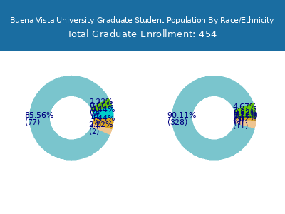 Buena Vista University 2025 Graduate Enrollment by Gender and Race chart