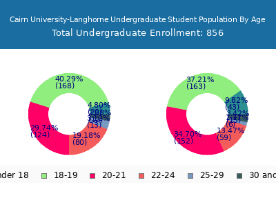 Cairn University-Langhorne 2024 Undergraduate Enrollment Age Diversity Pie chart