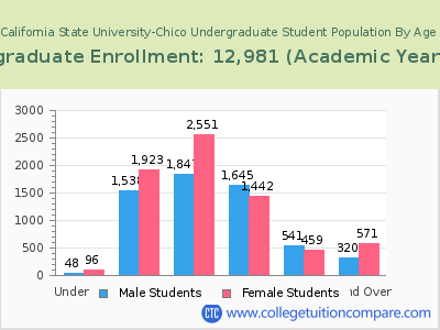 California State University-Chico 2023 Undergraduate Enrollment by Age chart