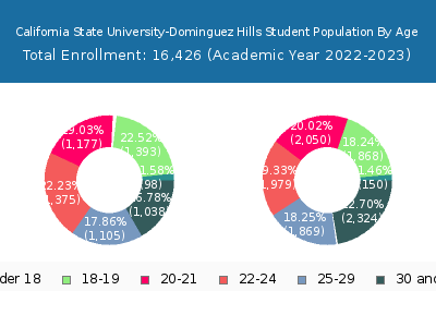 California State University-Dominguez Hills 2023 Student Population Age Diversity Pie chart