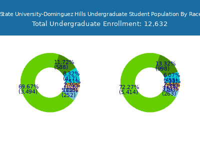 California State University-Dominguez Hills 2025 Undergraduate Enrollment by Gender and Race chart
