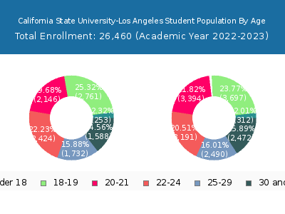 California State University-Los Angeles 2023 Student Population Age Diversity Pie chart