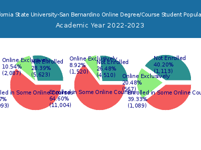 California State University-San Bernardino 2023 Online Student Population chart