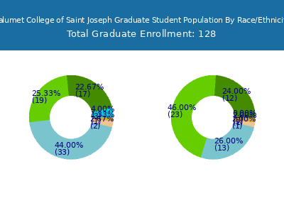Calumet College of Saint Joseph 2025 Graduate Enrollment by Gender and Race chart