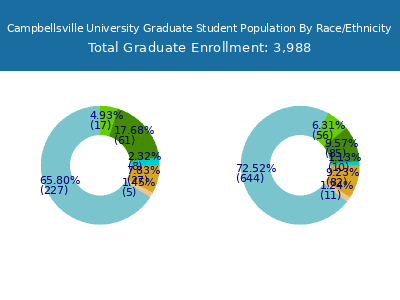 Campbellsville University 2025 Graduate Enrollment by Gender and Race chart