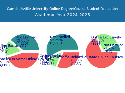 Campbellsville University 2025 Online Student Population chart