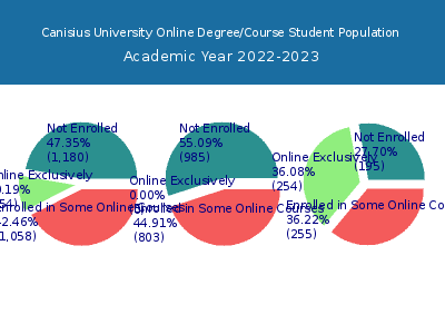 Canisius University 2023 Online Student Population chart
