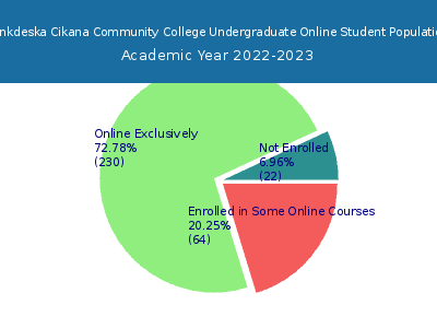 Cankdeska Cikana Community College 2023 Online Student Population chart