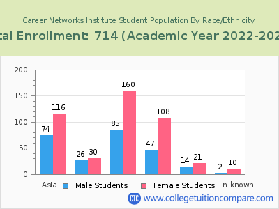 Career Networks Institute 2023 Student Population by Gender and Race chart
