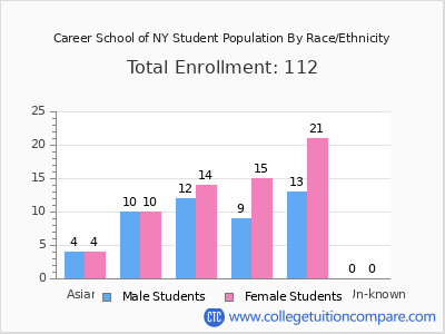 Career School of NY 2025 Student Population by Gender and Race chart