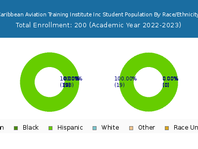 Caribbean Aviation Training Institute Inc 2023 Student Population by Gender and Race chart