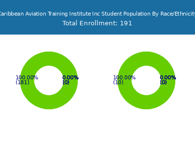 Caribbean Aviation Training Institute Inc 2025 Student Population by Gender and Race chart