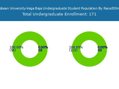 Caribbean University-Vega Baja 2025 Undergraduate Enrollment by Gender and Race chart