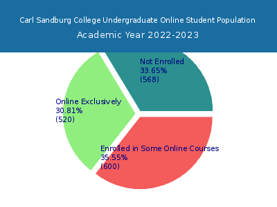 Carl Sandburg College 2023 Online Student Population chart
