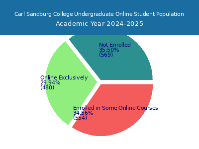 Carl Sandburg College 2025 Online Student Population chart