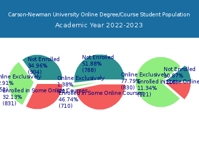 Carson-Newman University 2023 Online Student Population chart