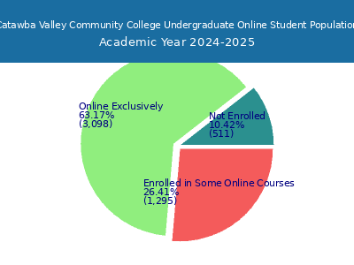Catawba Valley Community College 2025 Online Student Population chart