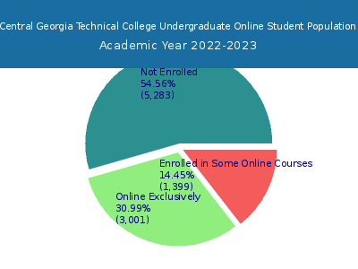 Central Georgia Technical College 2023 Online Student Population chart
