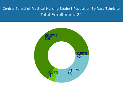 Central School of Practical Nursing 2025 Student Population by Gender and Race chart