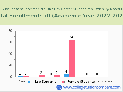 Central Susquehanna Intermediate Unit LPN Career 2023 Student Population by Gender and Race chart