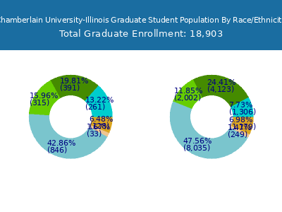 Chamberlain University-Illinois 2025 Graduate Enrollment by Gender and Race chart
