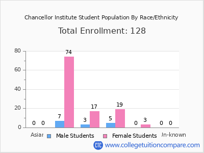 Chancellor Institute 2025 Student Population by Gender and Race chart