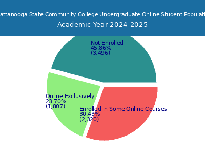Chattanooga State Community College 2025 Online Student Population chart