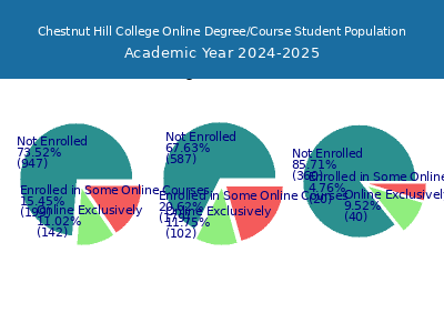 Chestnut Hill College 2025 Online Student Population chart