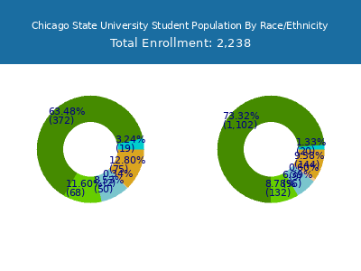 Chicago State University 2025 Student Population by Gender and Race chart