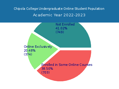 Chipola College 2023 Online Student Population chart