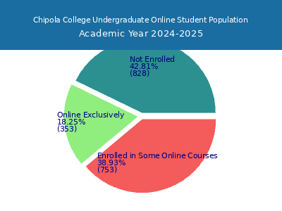 Chipola College 2025 Online Student Population chart
