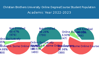 Christian Brothers University 2023 Online Student Population chart
