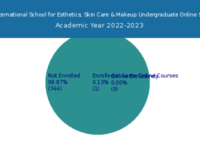 Christine Valmy International School for Esthetics, Skin Care & Makeup 2023 Online Student Population chart