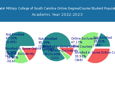 Citadel Military College of South Carolina 2023 Online Student Population chart