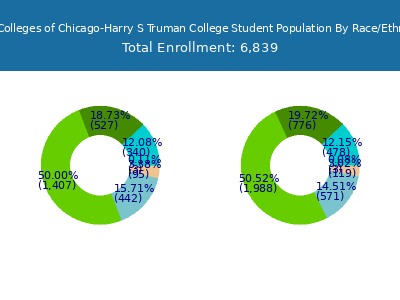 City Colleges of Chicago-Harry S Truman College 2025 Student Population by Gender and Race chart