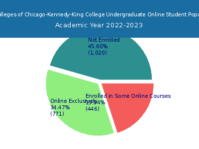 City Colleges of Chicago-Kennedy-King College 2023 Online Student Population chart
