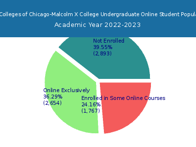 City Colleges of Chicago-Malcolm X College 2023 Online Student Population chart