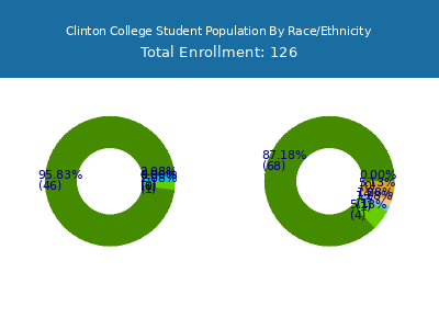 Clinton College 2025 Student Population by Gender and Race chart