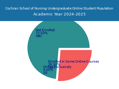 Cochran School of Nursing 2025 Online Student Population chart
