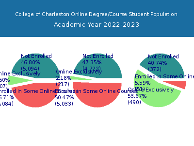College of Charleston 2023 Online Student Population chart