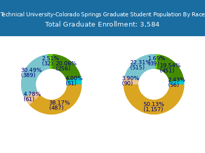 Colorado Technical University-Colorado Springs 2025 Graduate Enrollment by Gender and Race chart